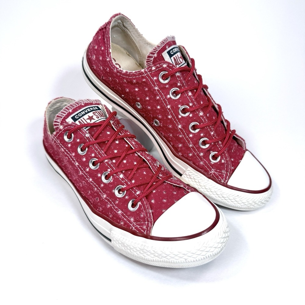 Converse Chuck Taylor All Star Low Womens 8 Cute Red Star Cutout 160517F 2018